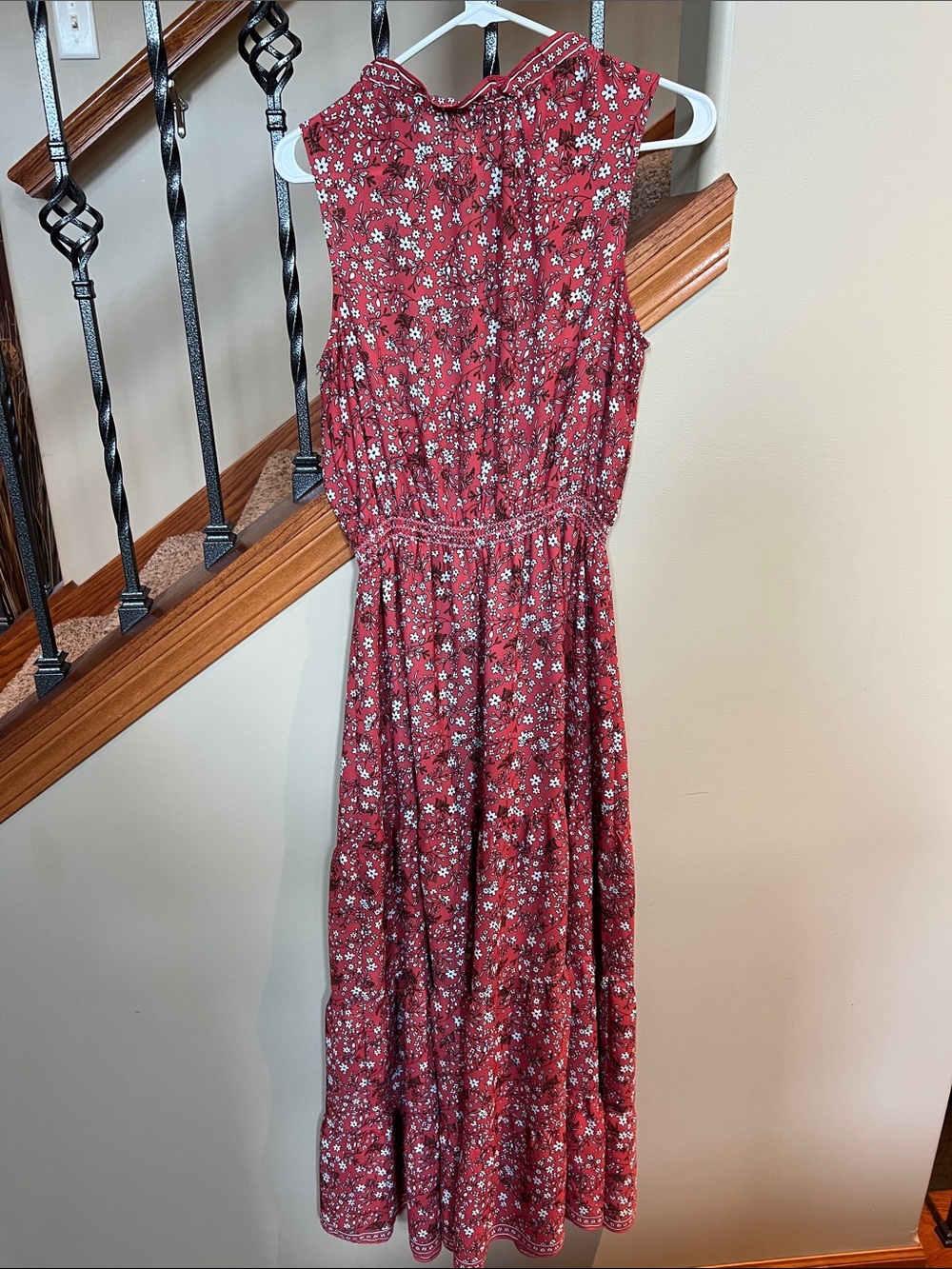 Sleeveless terracotta Floral Maxi Dress by  Max Studio - Picture 9 of 9